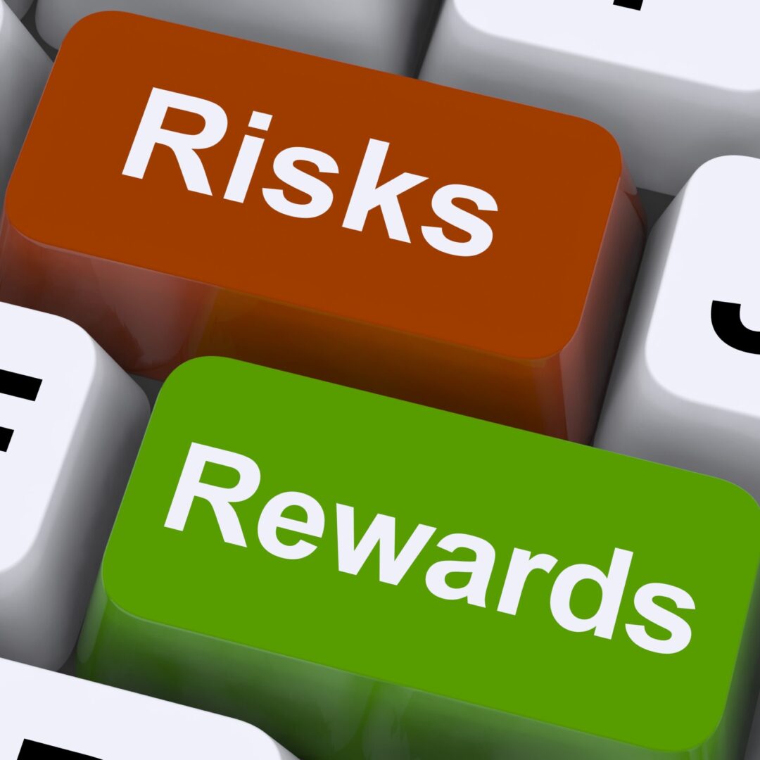 Risks Rewards Keys Showing Payoff Or Roi